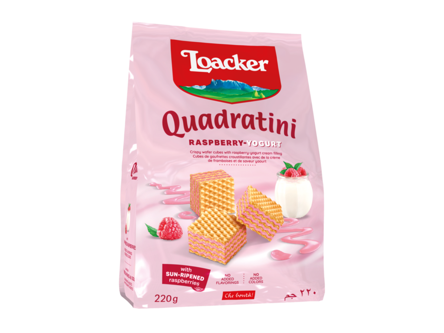 LOACKER QUADRATINI RASPBERRY YOGHURT 110G